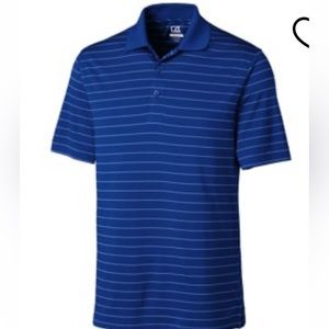 CUTTER & BUCK Blue CB Drytek Polo Golf Shirt XL